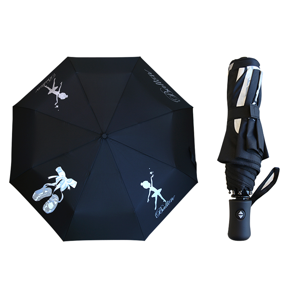 발롱 BA770 발레리나 리플렉스 빛반사 안전 완전자동 접이식 우산